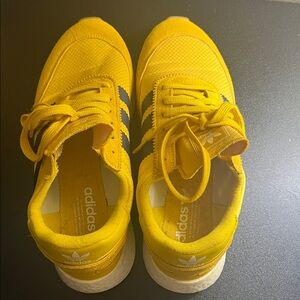 Adidas Men’s Bright Yellow and Black Sneakers